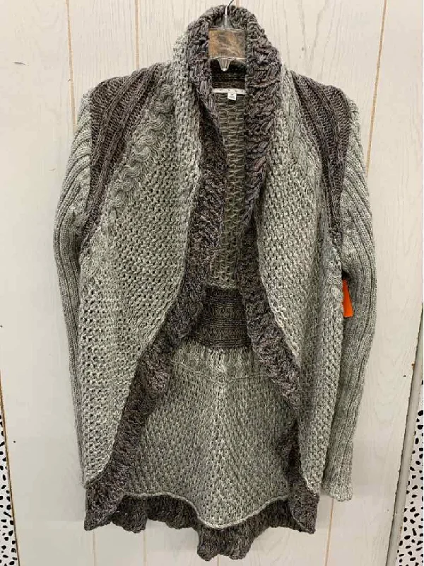 CABi Gray Womens Size M Sweater Modern Contemporary Chic