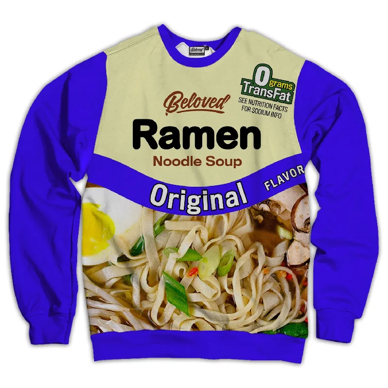 Original Ramen Unisex Sweatshirt Hoodie with Frayed Bohemian Relaxed