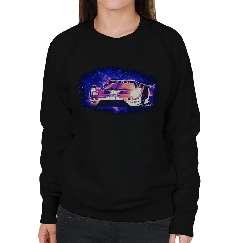 Motorsport Images Ford GT Priaulx Tincknell Bomarito Women's Sweatshirt Hoodie with Drawstring Waist Adjustable Fitted