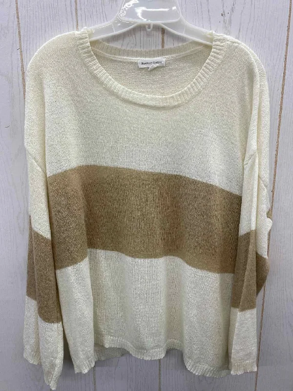 Tan Womens Size L Sweater Long Sweater Short Sweater Cropped Sweater