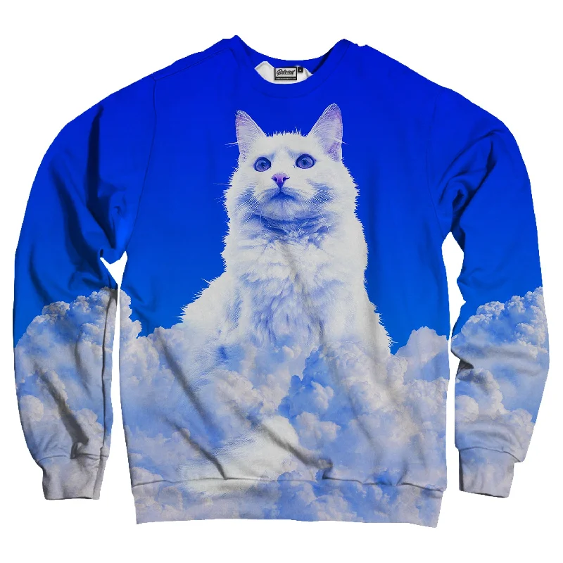 Cat Clouds Unisex Sweatshirt Hoodie with Hem Patch Decorative Personalized