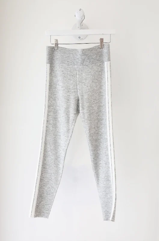 Sundays - Canteen Sweater Track Pant in Silver/Cream Graphic Sweater Embroidered Appliqued