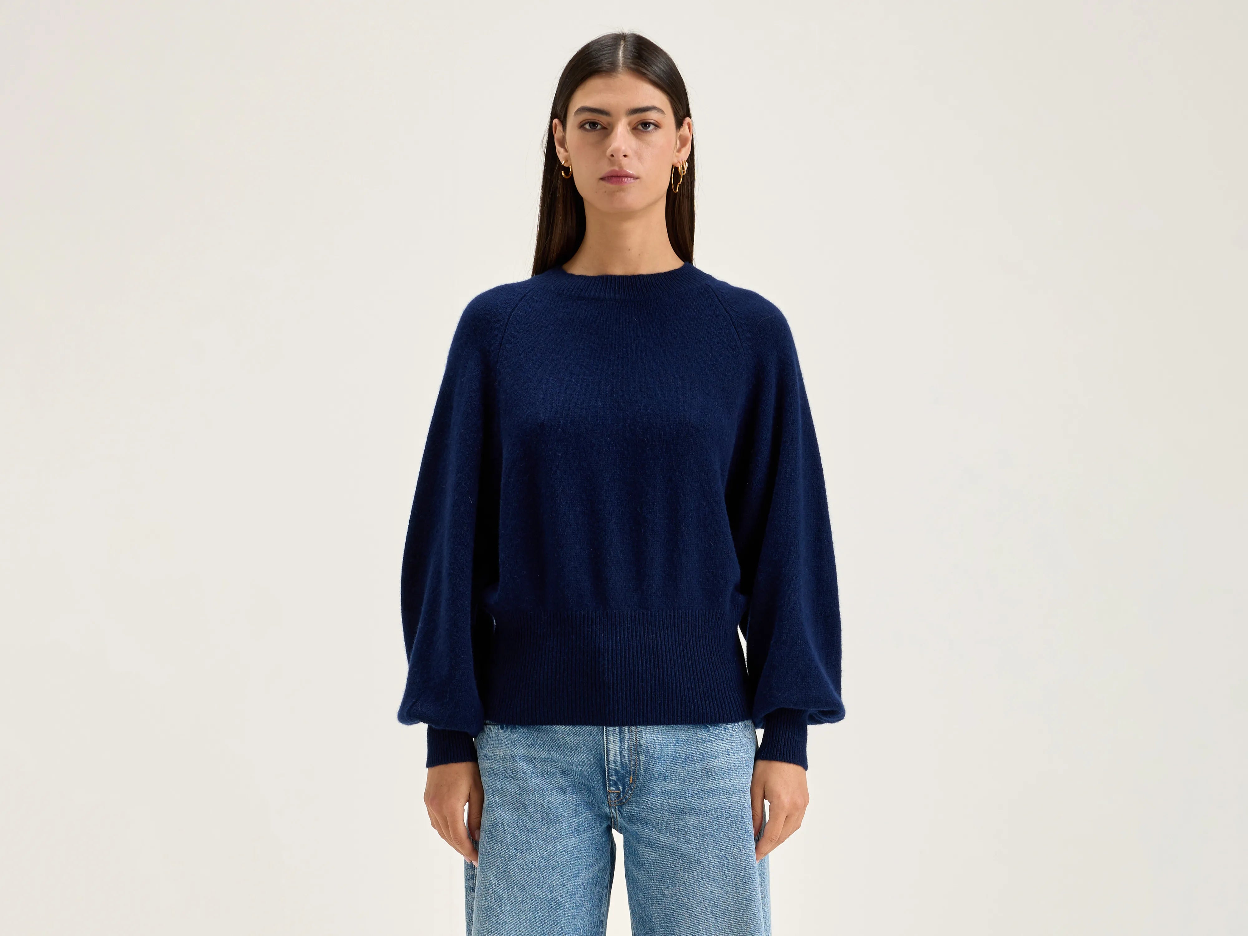 Ganto crew-neck sweater (242 / W / NAVAL) Casual Formal Business