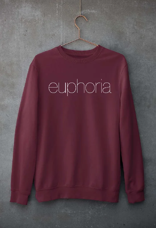 Euphoria Unisex Sweatshirt for Men/Women Zip Hoodie Drawstring Kangaroo Pocket