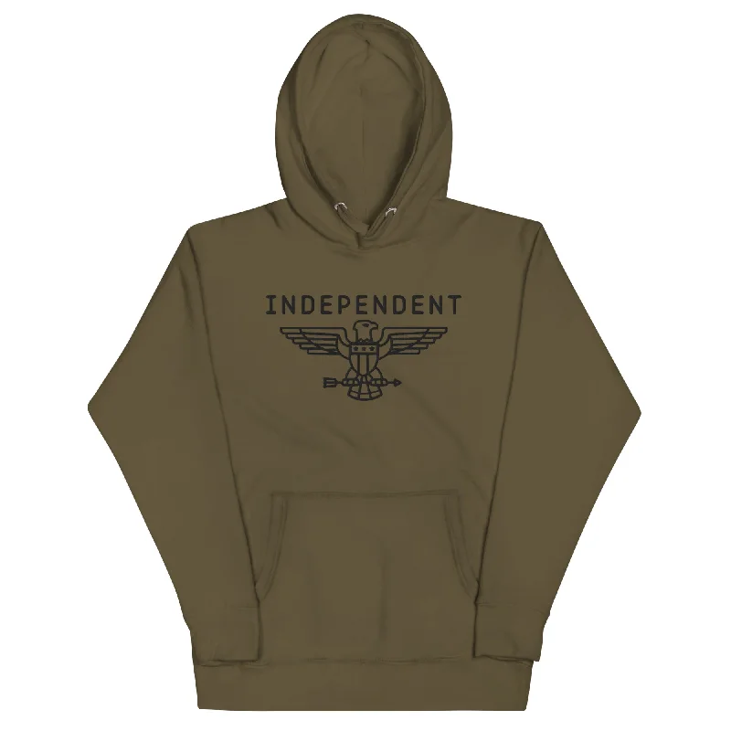 Independent Eagle Embroidered Hoodie Hoodie with Illustration Artistic Creative