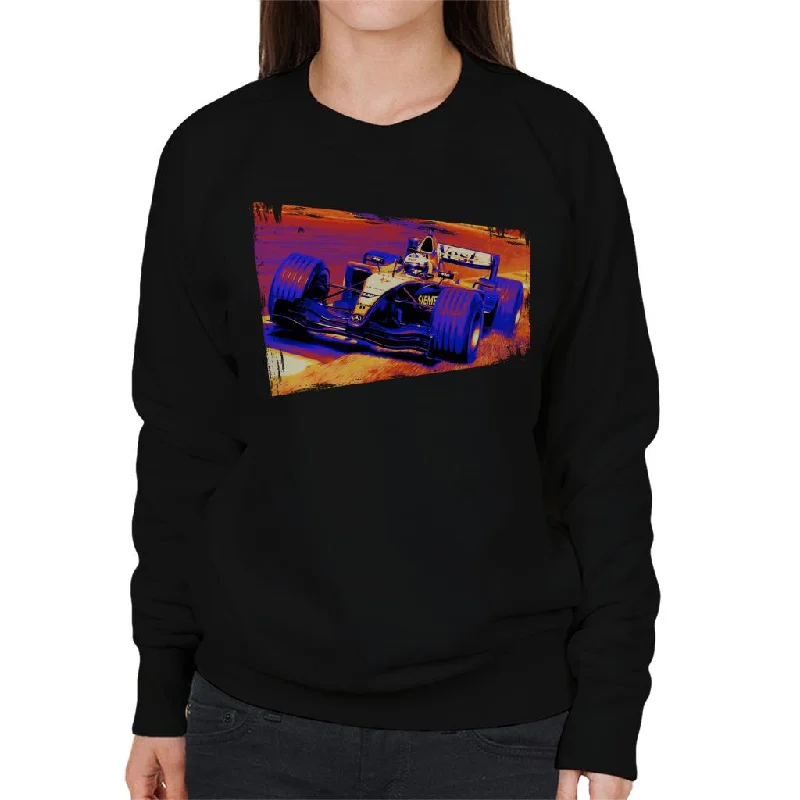 Motorsport Images Coulthard McLaren MP4 19 Final Corner Women's Sweatshirt Hoodie with Camouflage Military Edgy