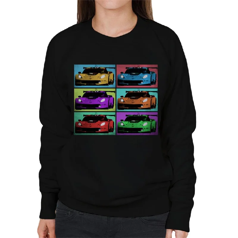 Motorsport Images Chevrolet Corvette C7 R Women's Sweatshirt Hoodie with Double Zipper Versatile Adjustable