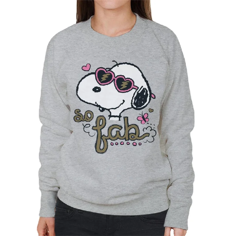 Peanuts Snoopy So Fab Women's Sweatshirt Hoodie with Pastel Soft Subtle