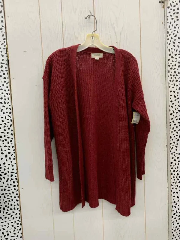 No Comment Burgundy Womens Size M Sweater Modern Contemporary Chic