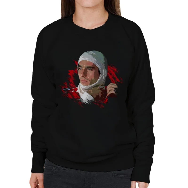 Motorsport Images Ayrton Senna Racing Suit Women's Sweatshirt Hoodie with Print Artistic Unique