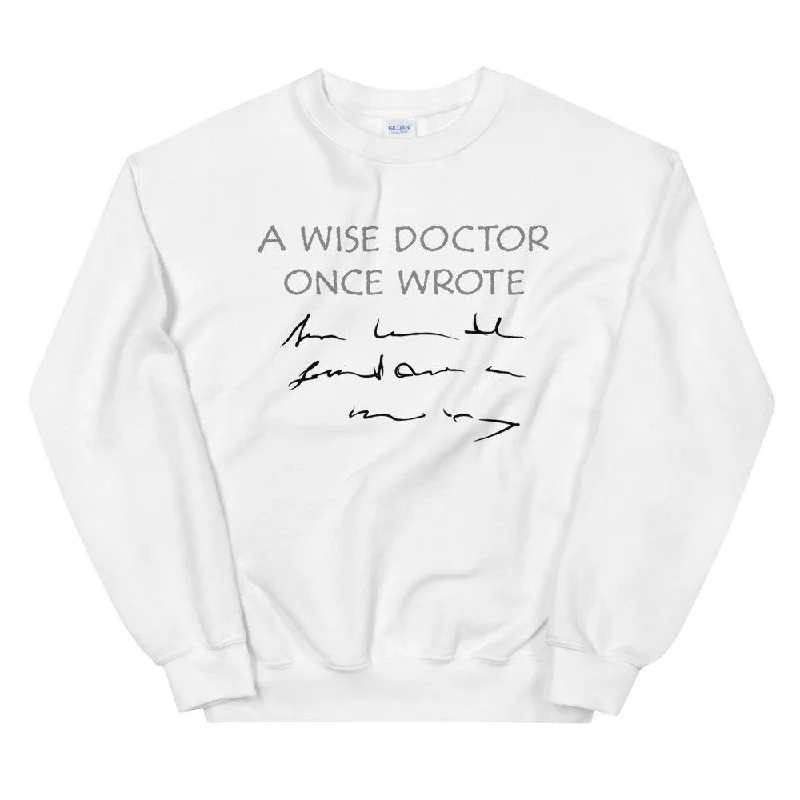 A Wise Doctor Once Wrote Unisex Sweatshirt Hoodie with Color Block Contrast Stylish