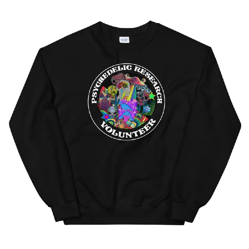 Psychedelic Research Volunteer Unisex Sweatshirt Hoodie with Slit Hem Functional Movement