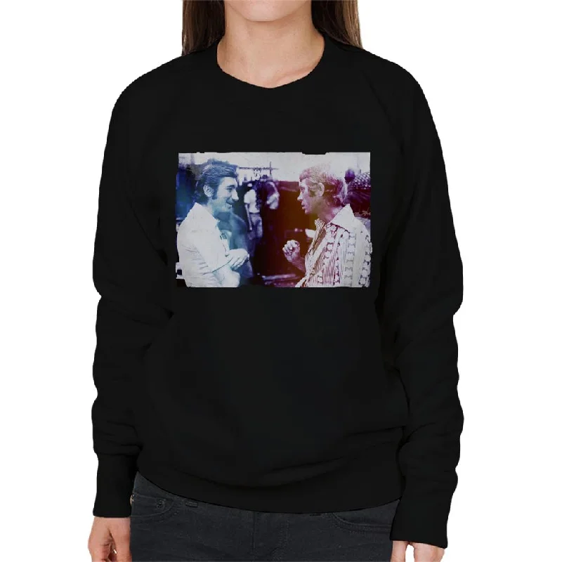 Motorsport Images Steve McQueen Talking To Jo Siffert Women's Sweatshirt Hoodie with Logo Branding Identity