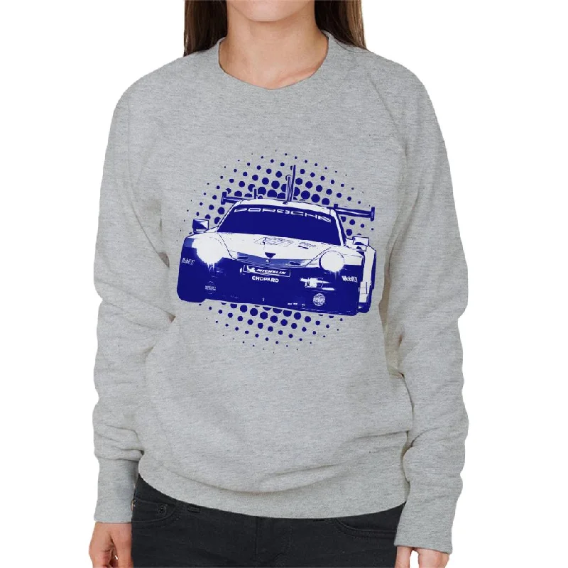 Motorsport Images Porsche 911 RSR Richard Lietz Women's Sweatshirt Hoodie with Puffed Sleeves Voluminous Trendy