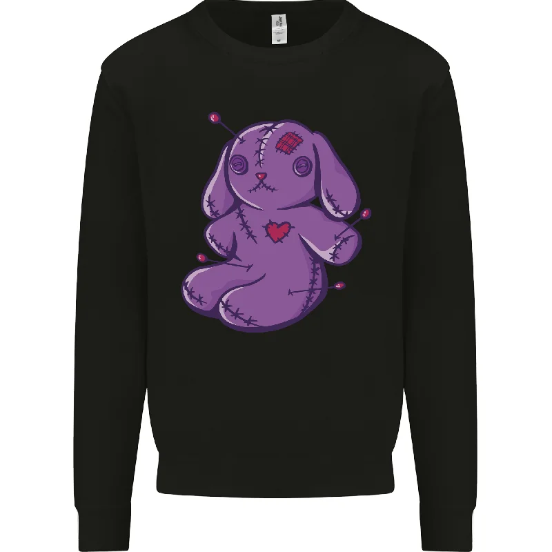 A Voodoo Doll Rabbit Mens Sweatshirt Jumper Hoodie with Magnetic Closure Innovative Modern