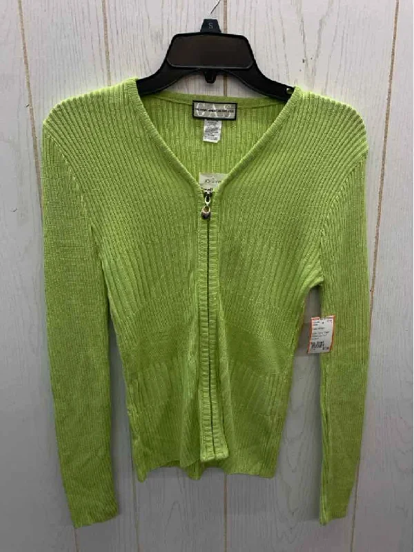 Green Womens Size Small Sweater Terry Terry Cloth Terry Knit