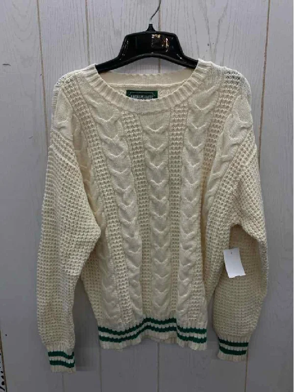 American Eagle Cream Womens Size M Sweater Sweater Knitwear Pullover