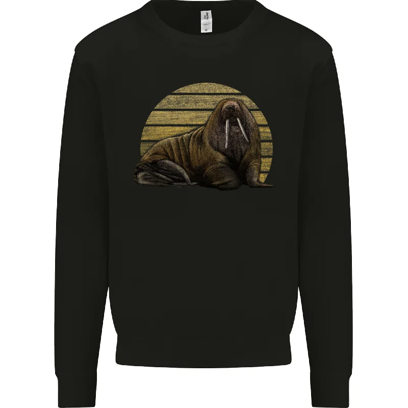 A Walrus Painting Mens Sweatshirt Jumper Hoodie with Illustration Artistic Creative