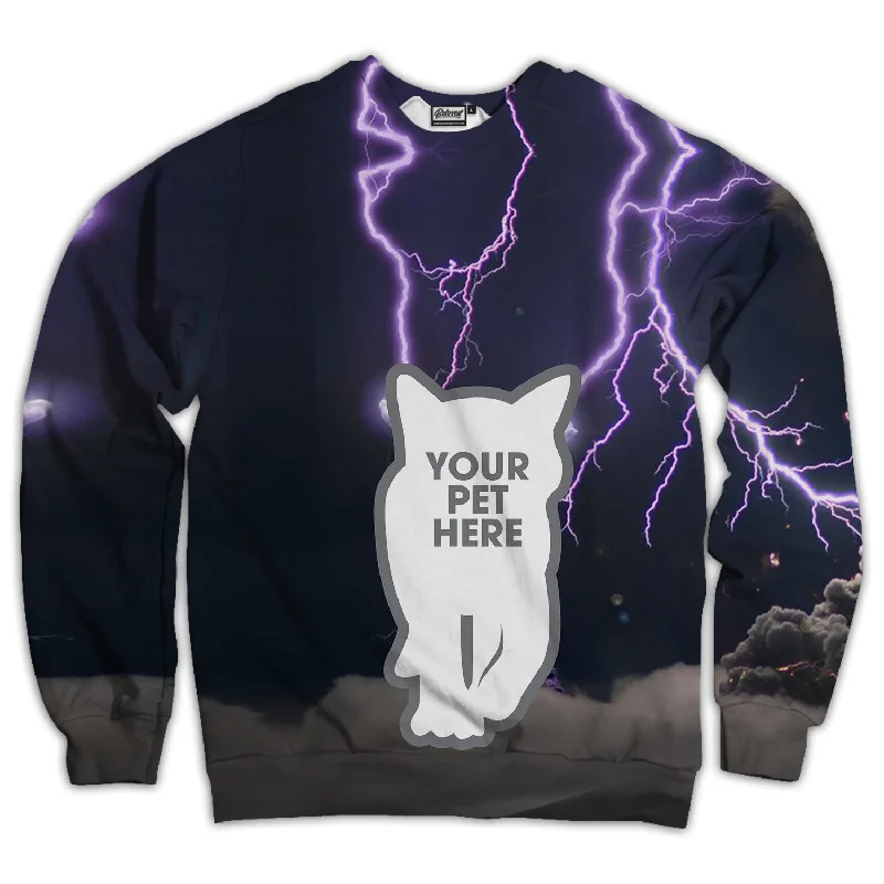 Lightning Pet Custom Unisex Sweatshirt Hoodie with Slim Fit Tailored Modern