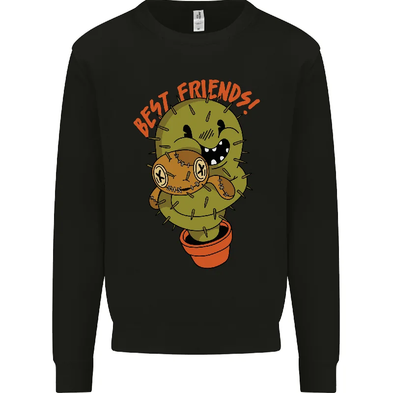 A Voodoo Doll Cactus Mens Sweatshirt Jumper Hoodie with Longline Fit Extended Stylish