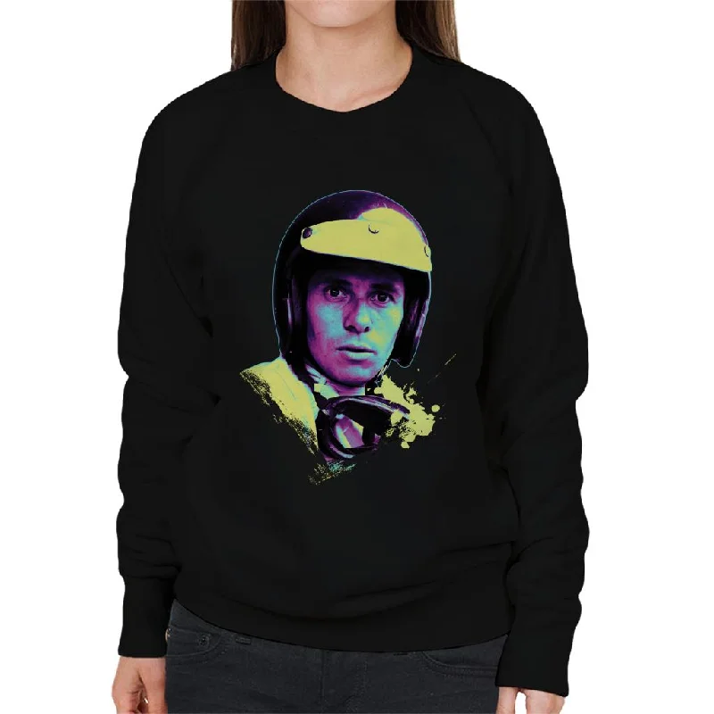 Motorsport Images Jim Clark Portrait Women's Sweatshirt Cotton Hoodie Fleece Lining Warmth