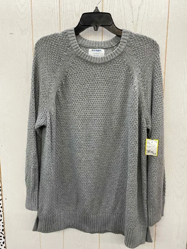 Old Navy Gray Womens Size M Sweater Fitted Slim Tailored