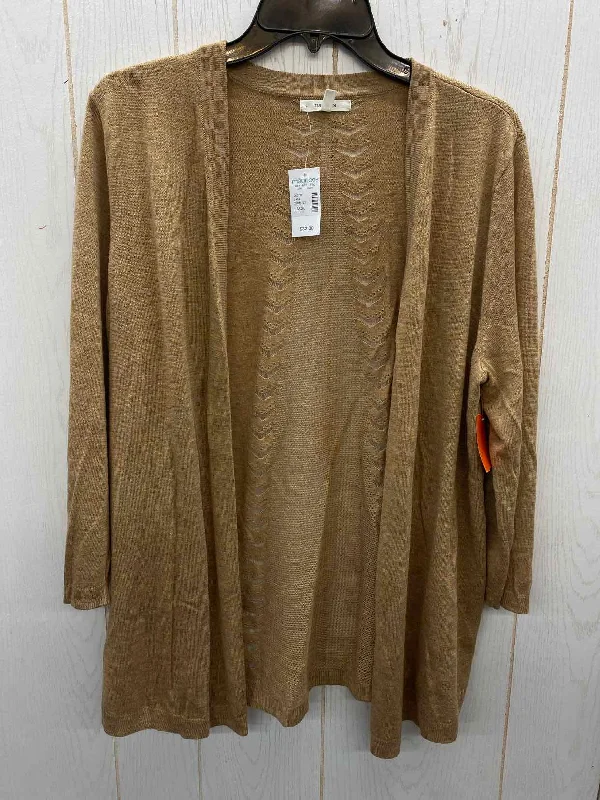 Maurices Tan Womens Size L Sweater Jersey Fabric Tulle Fabric Batik Fabric