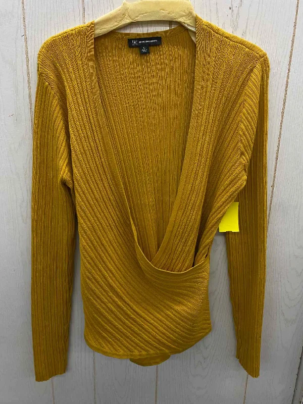 INC Yellow Womens Size XL Sweater Bright Pastel Dark