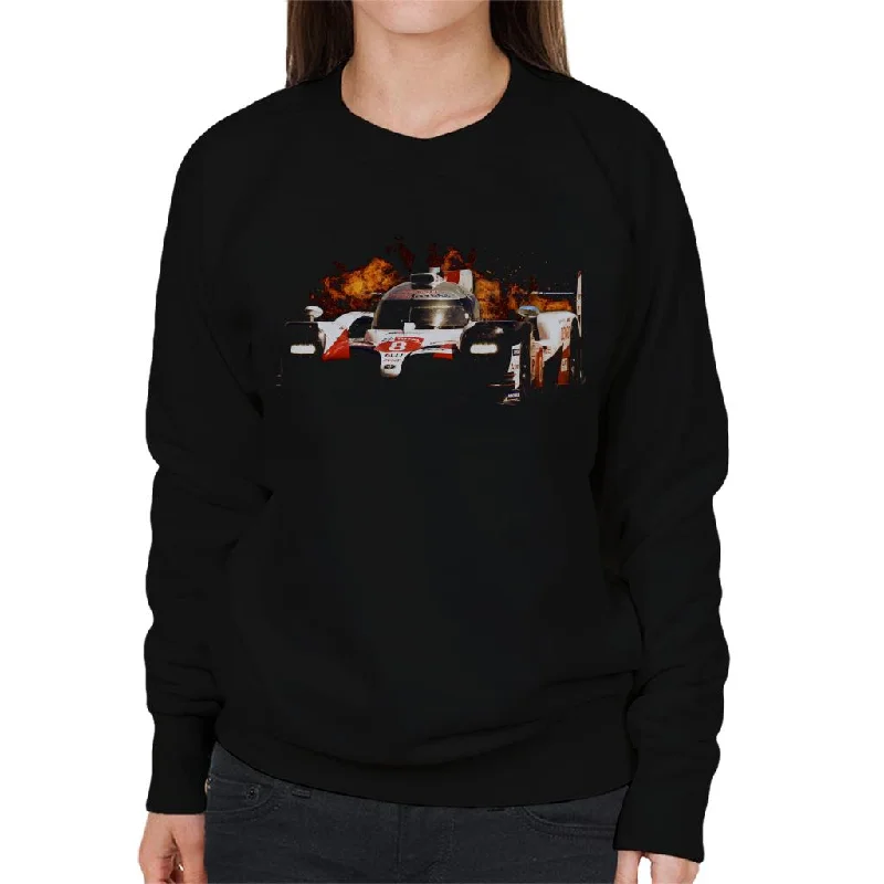 Motorsport Images Toyota TS050 Buemi Nakajima Alonso Women's Sweatshirt Hoodie with Hem Ribbing Snug Secure