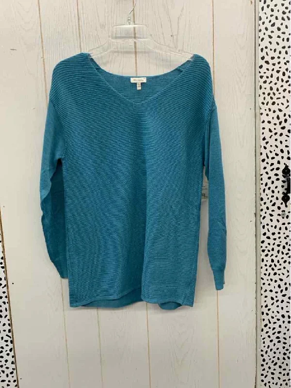 Ella Moss Blue Womens Size Small Sweater Anti-Pilling Anti-Shrink Durable