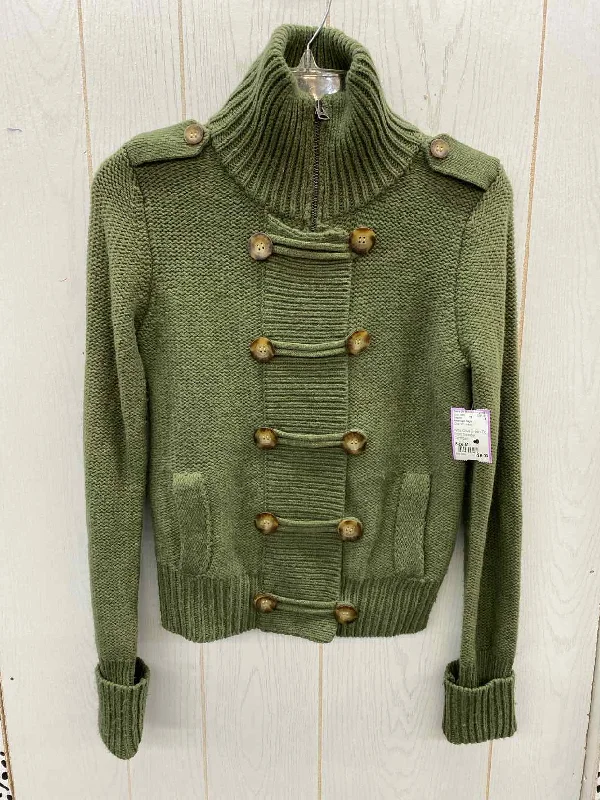 American Eagle Olive Womens Size M Sweater Fitted Slim Tailored