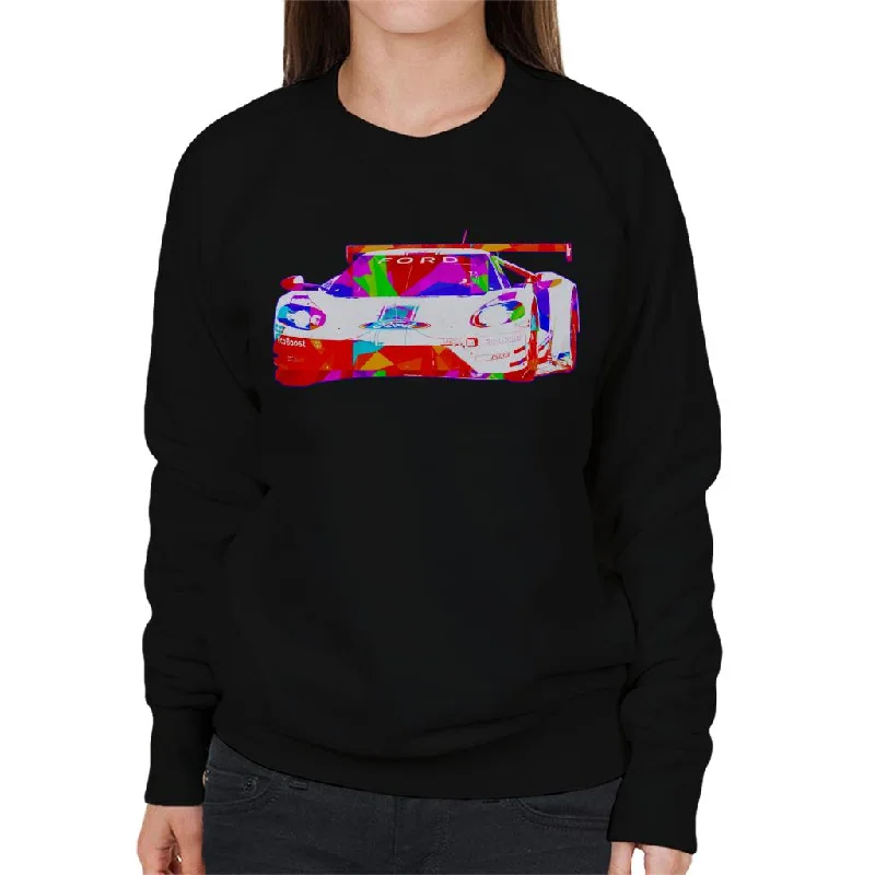 Motorsport Images Ford GT Circuit De La Sarthe Women's Sweatshirt Hoodie with Crew Neck Simple Timeless