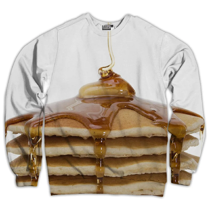 Pancake Stack Unisex Sweatshirt Hoodie with Ribbed Neckline Snug Warm