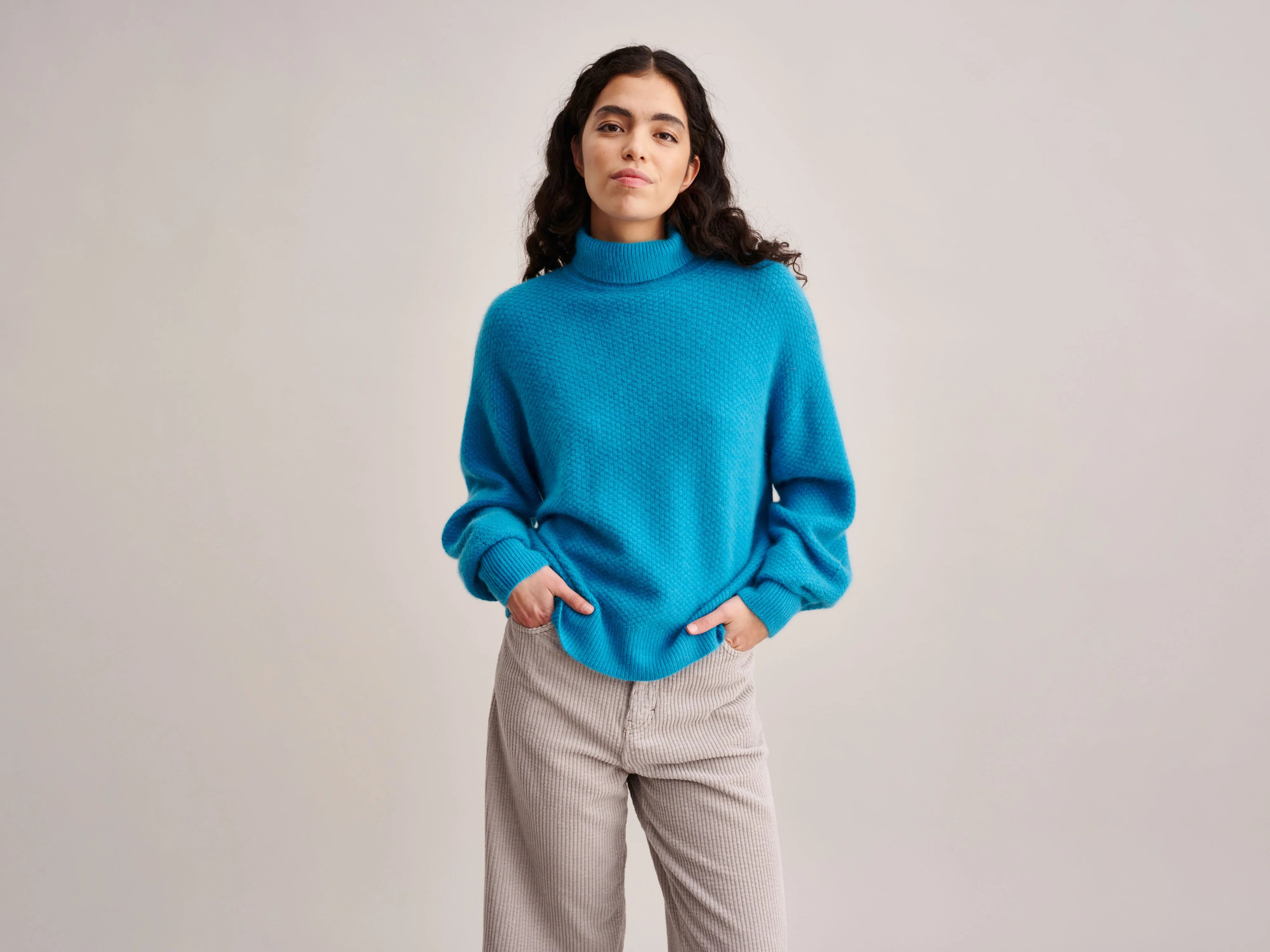 Duky Sweater (232 / W / TURQUOISE) Toggled Drawstring Belted