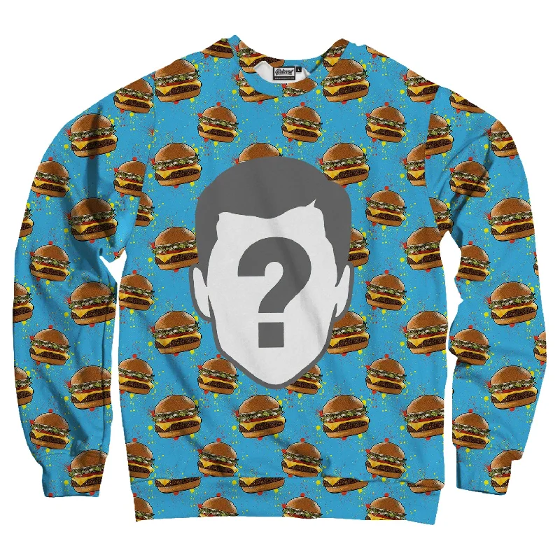 Burger Custom Unisex Sweatshirt Hoodie with High Neck Warm Protective