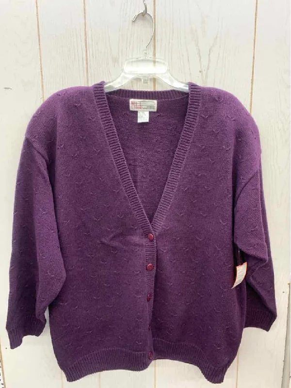 Purple Womens Size 18/20 Sweater Iron Safe Non-Iron Wrinkle Free