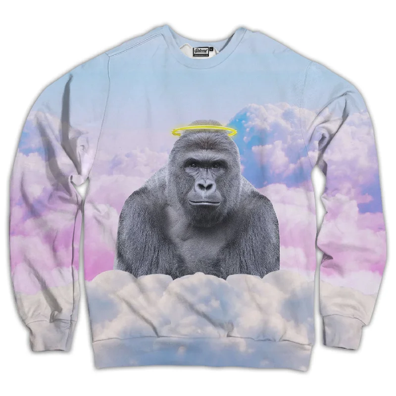 Harambe Halo Unisex Sweatshirt Hoodie with Hem Lace Feminine Delicate