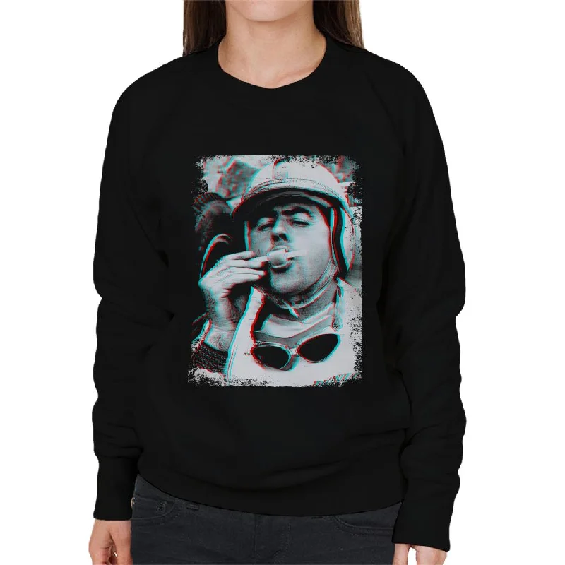 Motorsport Images Brabham Ice Lolly Lotus 24 Climax Women's Sweatshirt Hoodie with Hem Raw Edge Edgy Unfinished