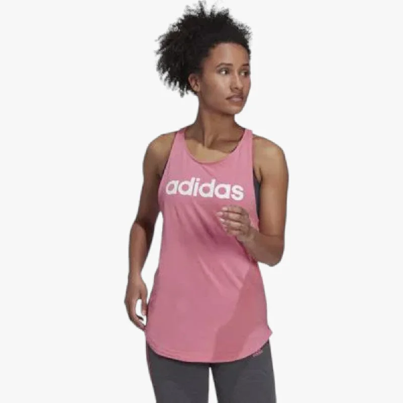 adidas Womens Essentials Loose Logo Tank Top Pink bright tank top