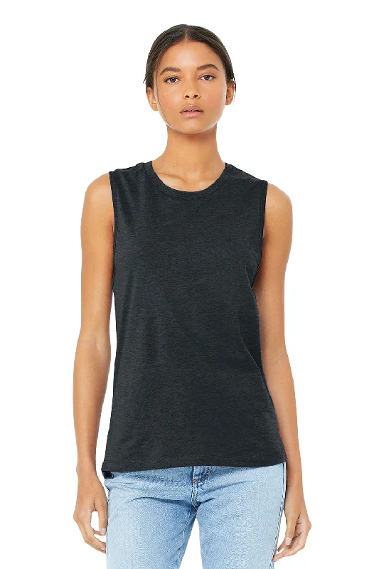 Bella + Canvas Womens Jersey Muscle Tank Top - Heather Dark Grey sexy tank top