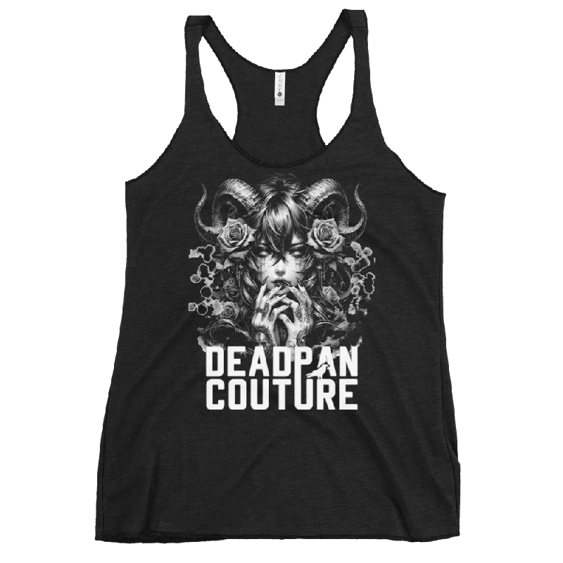 Deadpan Couture "Enthroned" Women's Racerback Tank cropped tank top