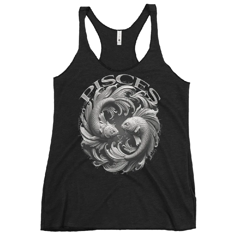 Deadpan Couture "Pisces" Women's Racerback Tank crew neck tank