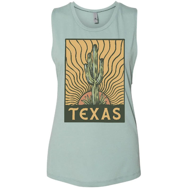 Desert Sunset Texas Muscle Tank loose fit tank