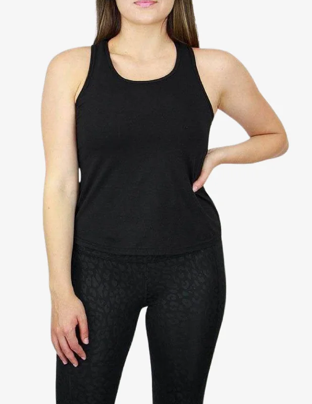 Encounter Tank - Black cold shoulder tank