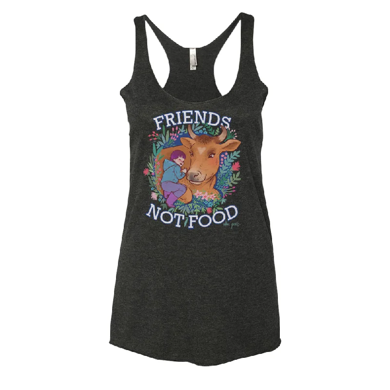 Friends Not Food Tank Top bronze tank top