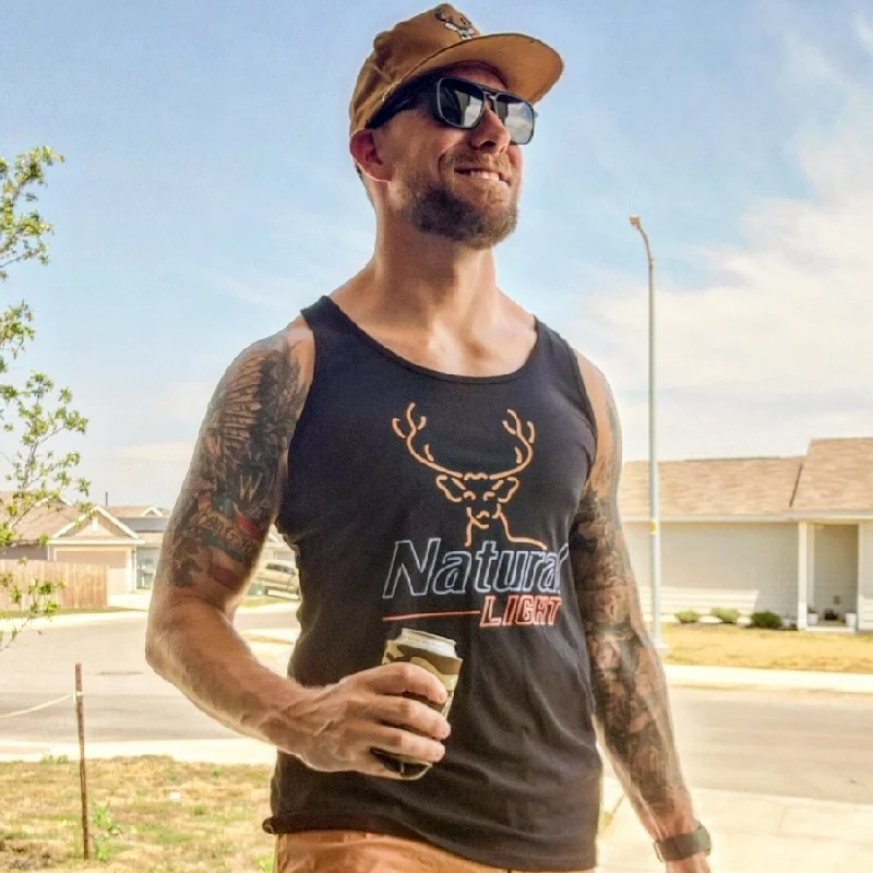 Natural Light Neon Deer Tank Top sequin tank top