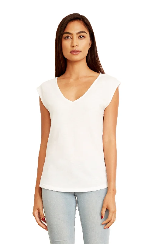 Next Level Womens Festival Tank Top - White - Closeout high neck tank