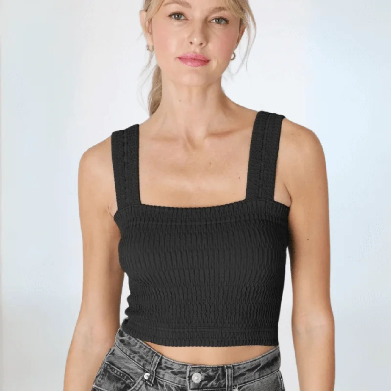 Niki Biki Square Neck Base Layer Tank Made in USA long tank top