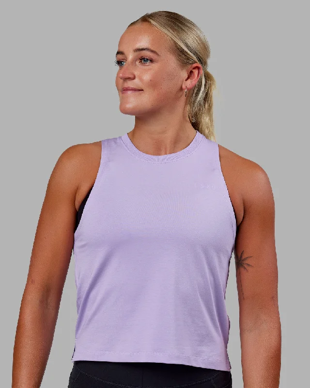 Deluxe PimaFLX Tank - Pale Lilac silver tank top