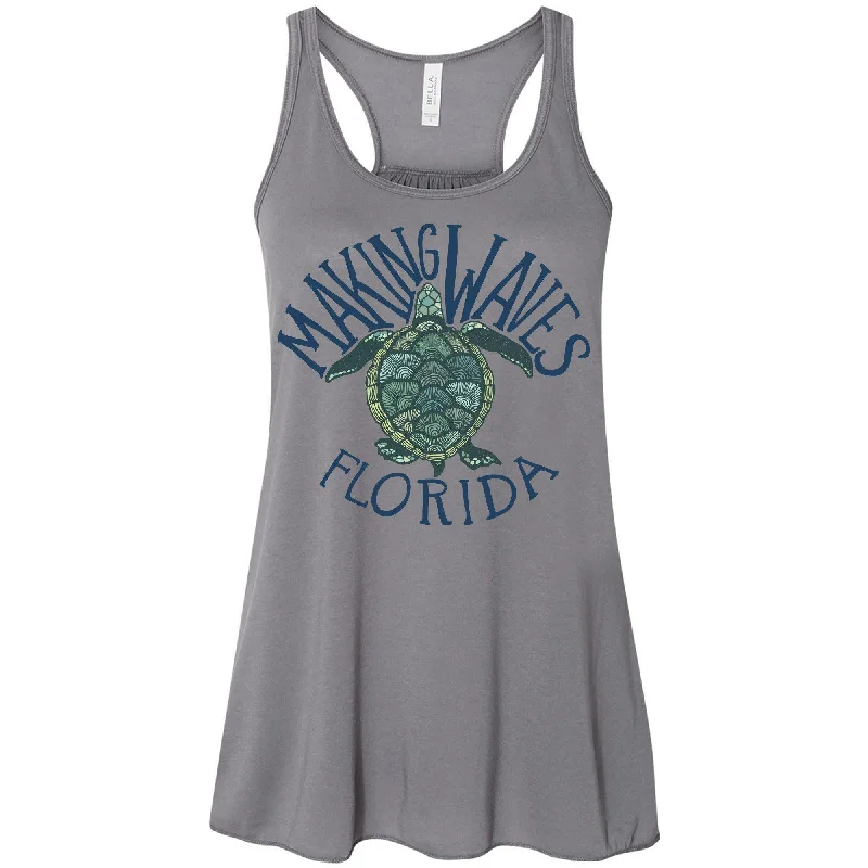 Sea Turtle Florida Flowy Tank one shoulder tank